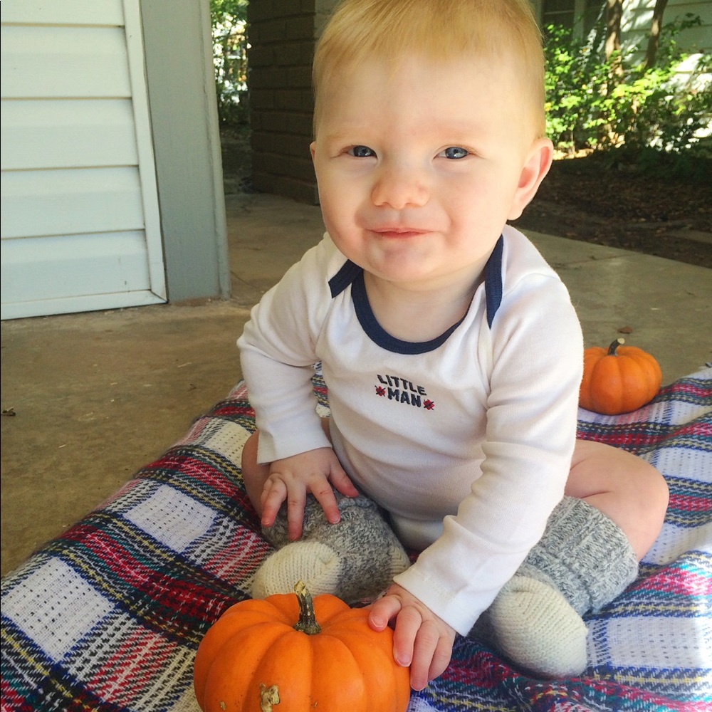 koala baby | little man embroidered long sleeved ivory bodysuit 6mo